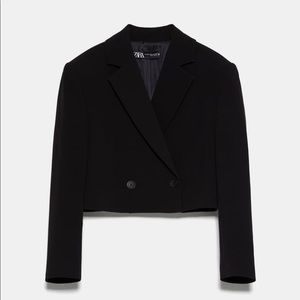 Women’s Zara Cropped Double Breasted Suit Jacket